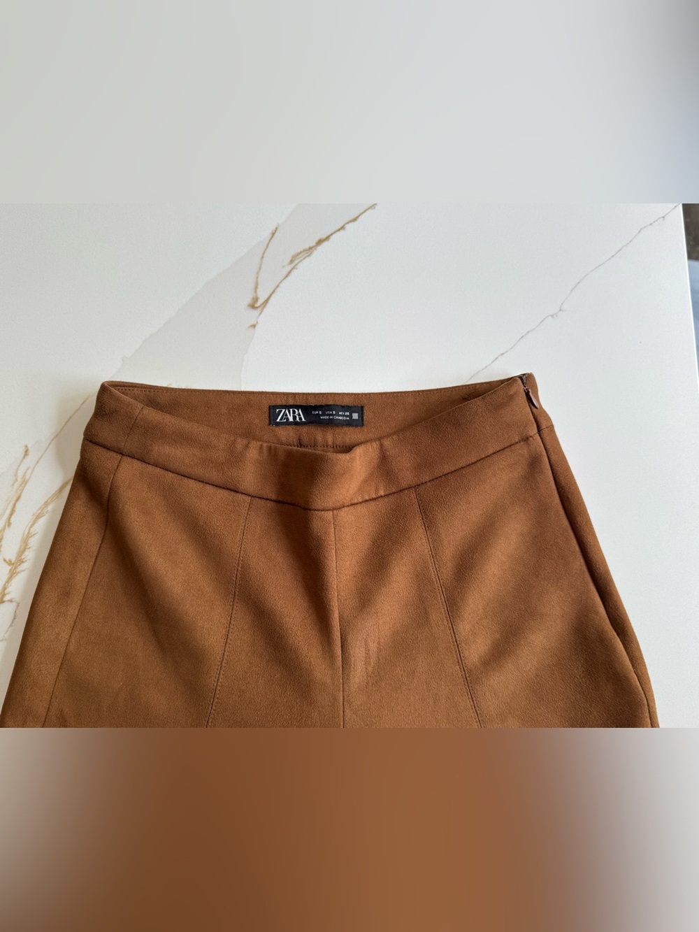 Brown Suede-Look Men’s Pants - Picture 3 of 3